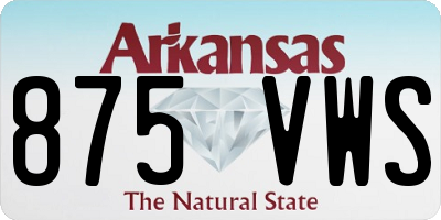 AR license plate 875VWS
