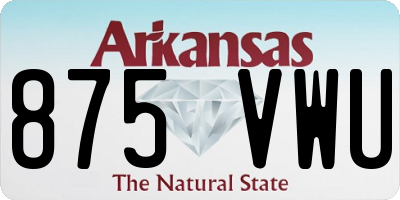 AR license plate 875VWU