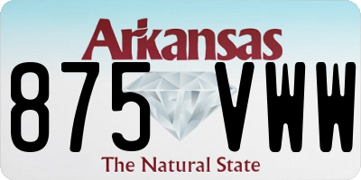 AR license plate 875VWW