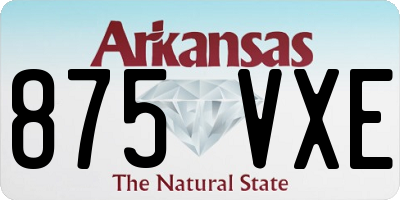 AR license plate 875VXE