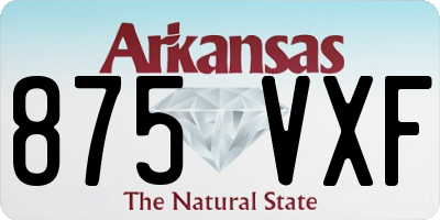 AR license plate 875VXF