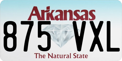 AR license plate 875VXL