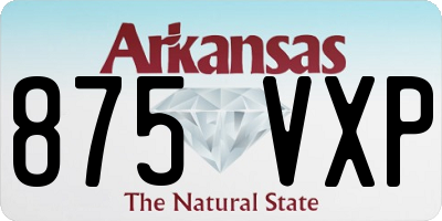 AR license plate 875VXP