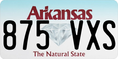 AR license plate 875VXS