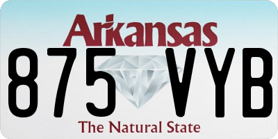 AR license plate 875VYB
