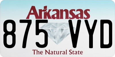 AR license plate 875VYD