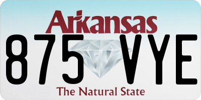 AR license plate 875VYE