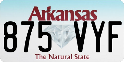 AR license plate 875VYF