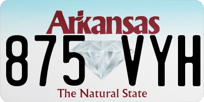 AR license plate 875VYH