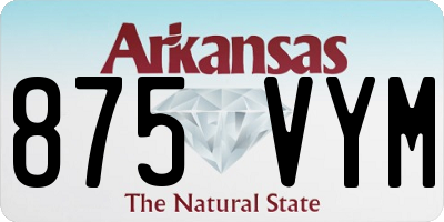 AR license plate 875VYM