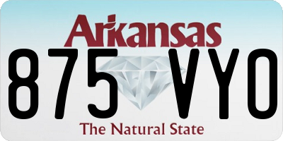 AR license plate 875VYO