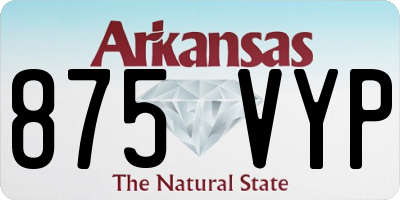 AR license plate 875VYP