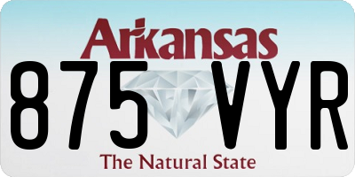 AR license plate 875VYR