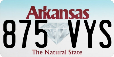 AR license plate 875VYS