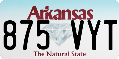 AR license plate 875VYT
