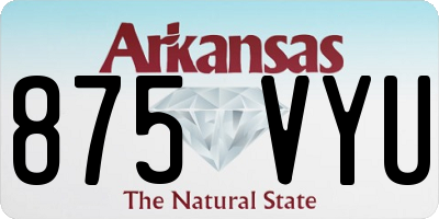 AR license plate 875VYU