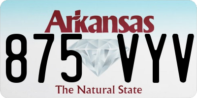AR license plate 875VYV