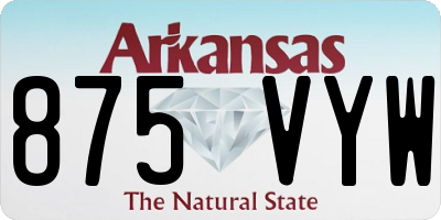 AR license plate 875VYW