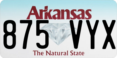 AR license plate 875VYX
