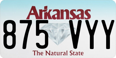 AR license plate 875VYY