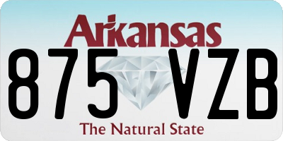 AR license plate 875VZB