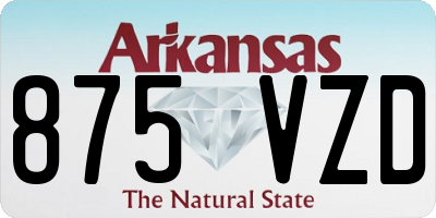 AR license plate 875VZD