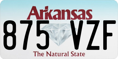 AR license plate 875VZF