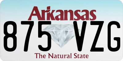AR license plate 875VZG