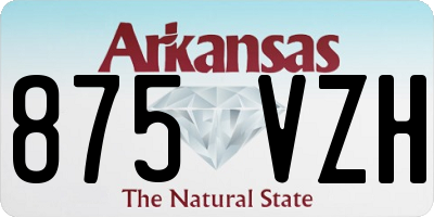 AR license plate 875VZH
