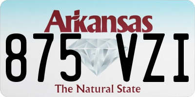 AR license plate 875VZI