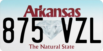 AR license plate 875VZL