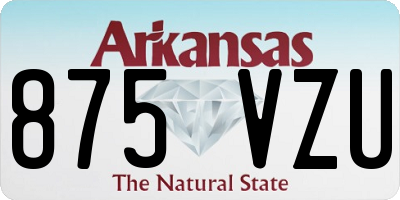 AR license plate 875VZU