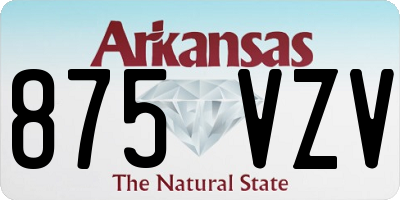 AR license plate 875VZV