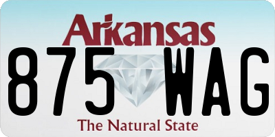 AR license plate 875WAG