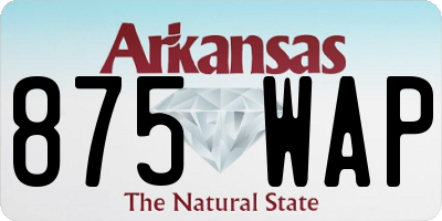 AR license plate 875WAP