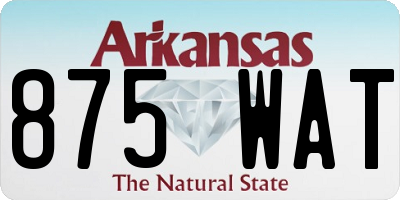 AR license plate 875WAT