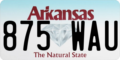 AR license plate 875WAU