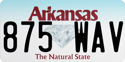 AR license plate 875WAV