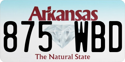 AR license plate 875WBD