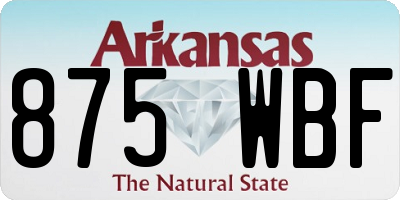 AR license plate 875WBF