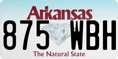 AR license plate 875WBH