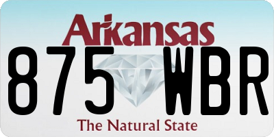 AR license plate 875WBR