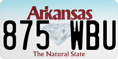 AR license plate 875WBU