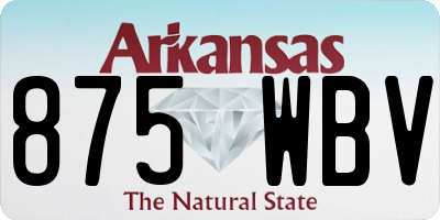 AR license plate 875WBV