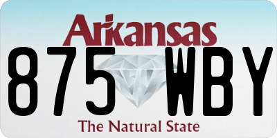 AR license plate 875WBY