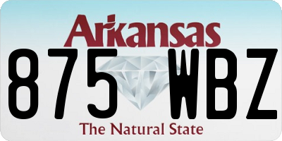 AR license plate 875WBZ