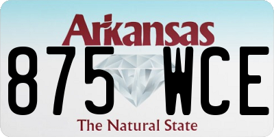 AR license plate 875WCE