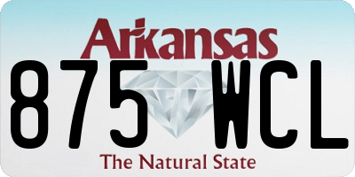 AR license plate 875WCL