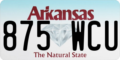 AR license plate 875WCU