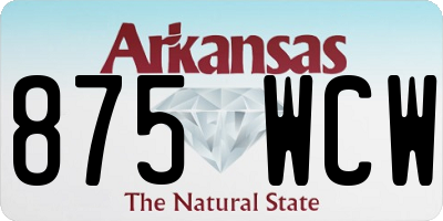 AR license plate 875WCW